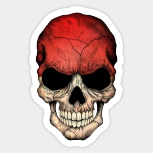 Indonesian Flag Skull Sticker